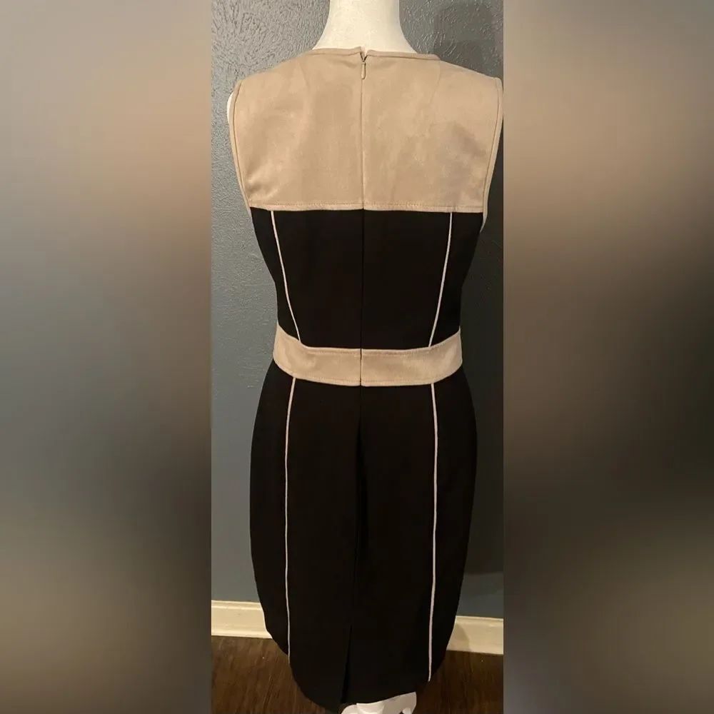 Black and Tan Sleeveless Calvin Klein Dress size 8